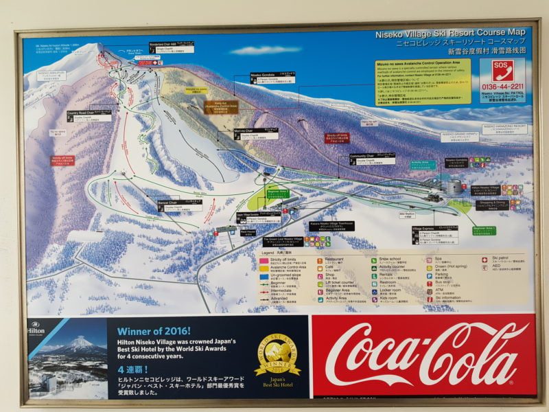 Review Hilton Niseko Village, Ski Map