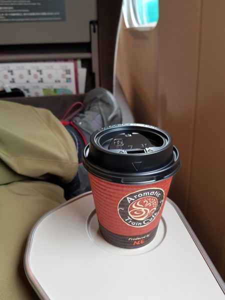 Review shinkansen high speed train japan, coffee