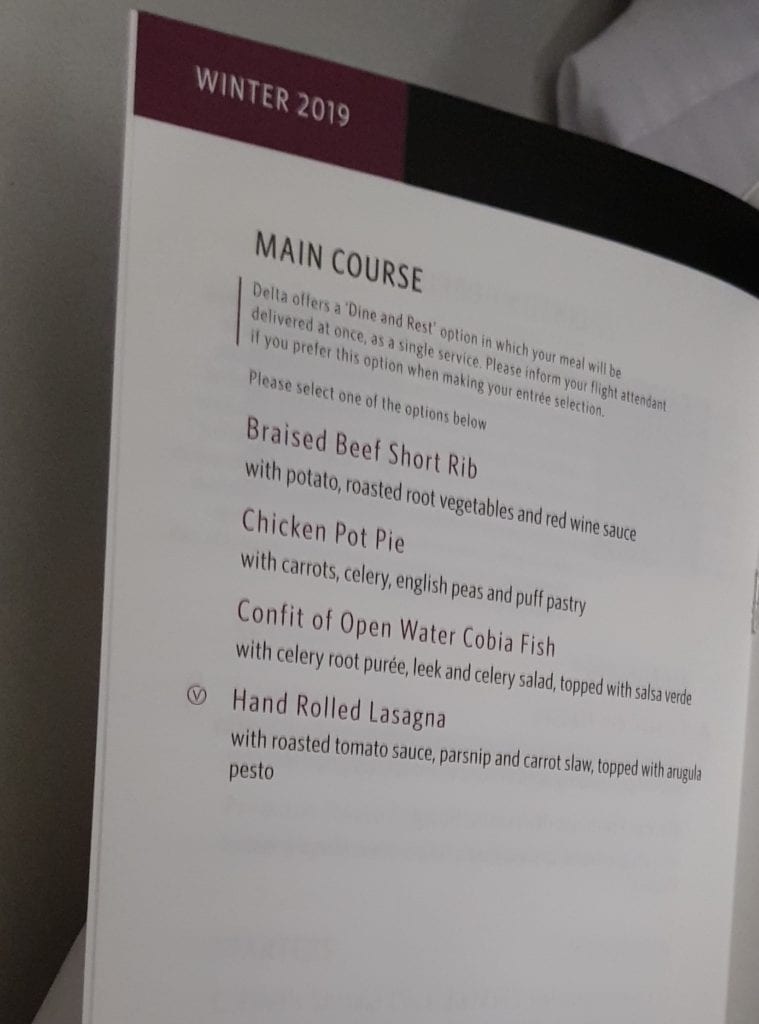 review delta airlines business class