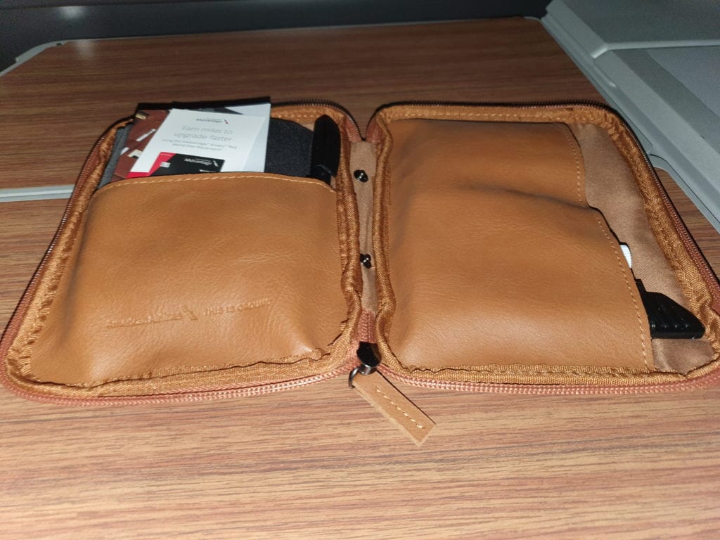 Flight review American Airlines Business class amenity kit