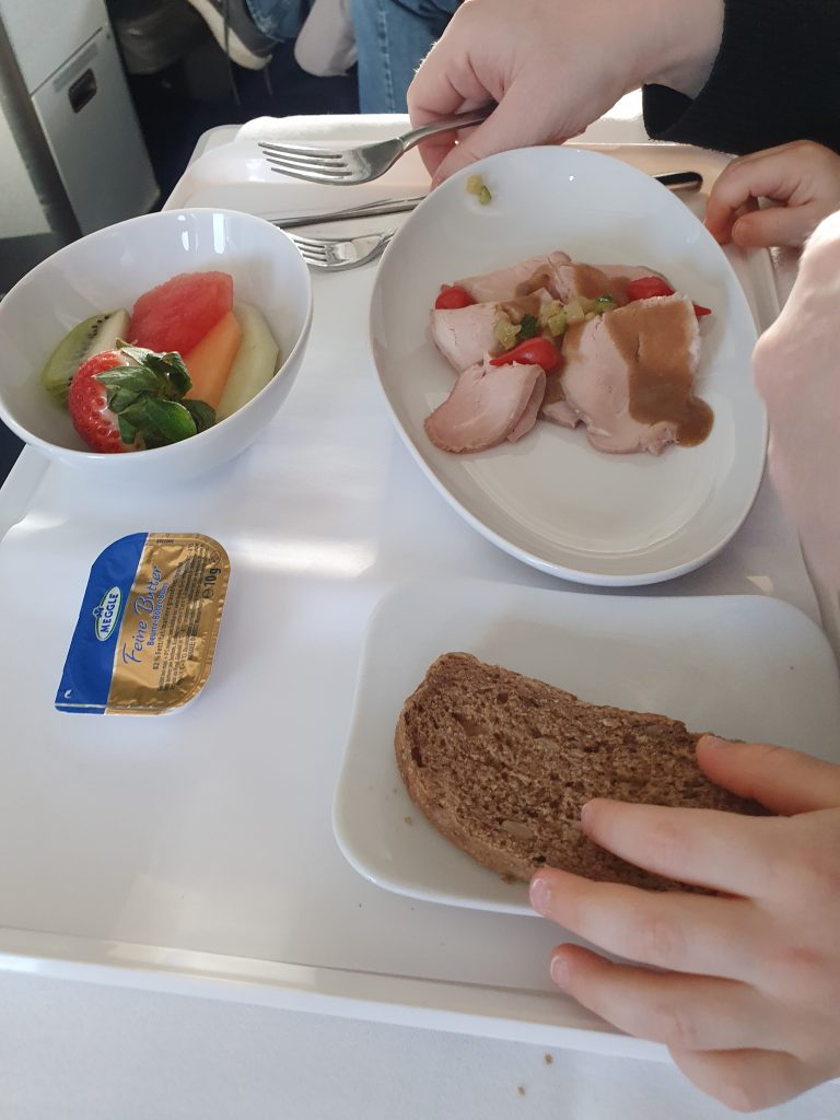 review Lufthansa Business class food
