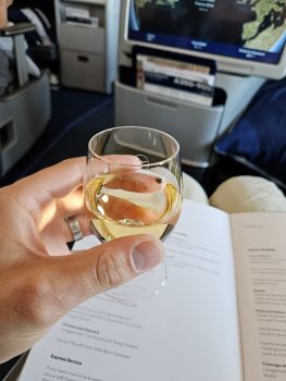 Lufthansa Business Class A350 Pre Departure drink