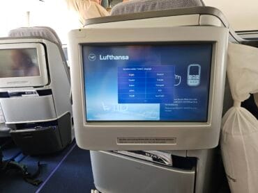 Lufthansa Business Class 747 review entertainment