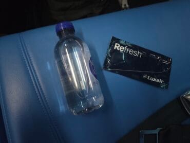 Luxair Embraer Business Class Review - Water