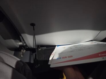 Luxair Embraer Business Class Review - Storage